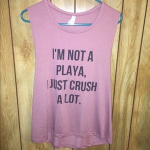 Sleeveless Tank Women’s Large “I’m Not A Playa..”